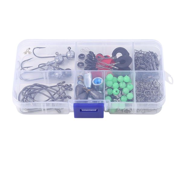 ALANES 170 Pieces Fishing Weights Sinkers Set Fishing Tackle Kit with Hooks