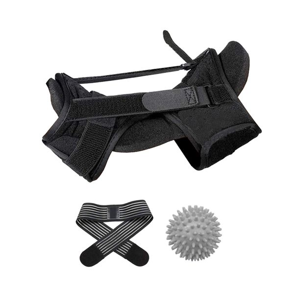 3 In 1 Adjustable Foot Drop Night Splint with Massage Ball and Ankle Strap