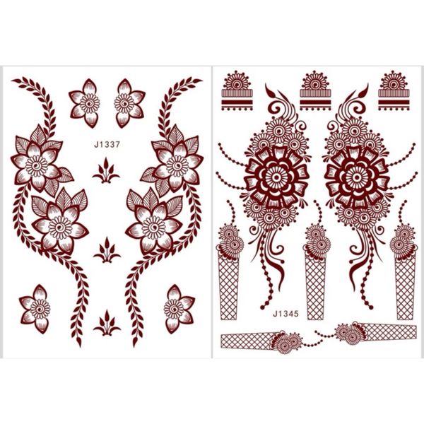 2 Sheets Stunning Henna Tattoo