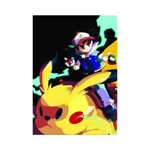 Cartoon pokemon Ash - A1 poster