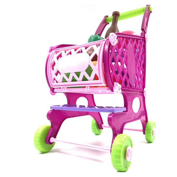 Toy Shopping Cart Set - Children’s Toy Trolley 46 Piece