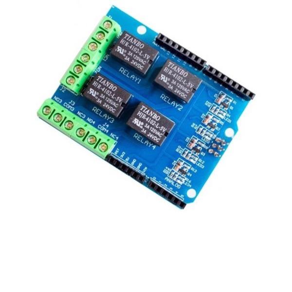 HKD 4 Channel Relay Shield 5V/3.3V Compatible with Arduino Boards