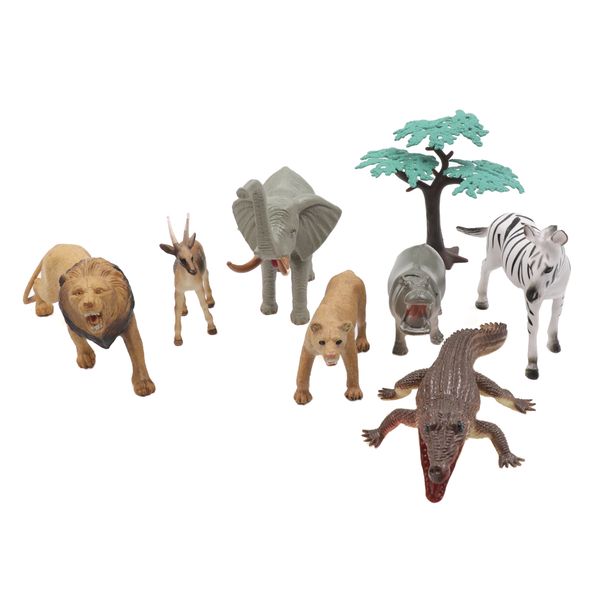 Planet Greenbean Wild Animals Playset Bucket: 30 Pieces