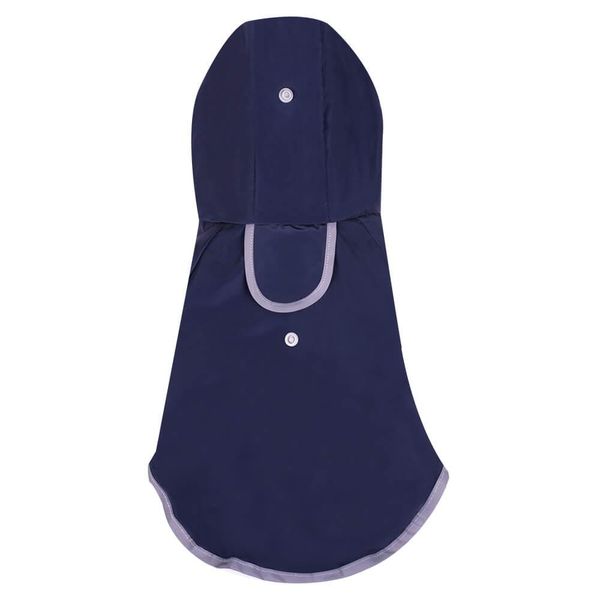 AllPetSolutions Reflective Waterproof Dog Rain Coat Dark Blue - L
