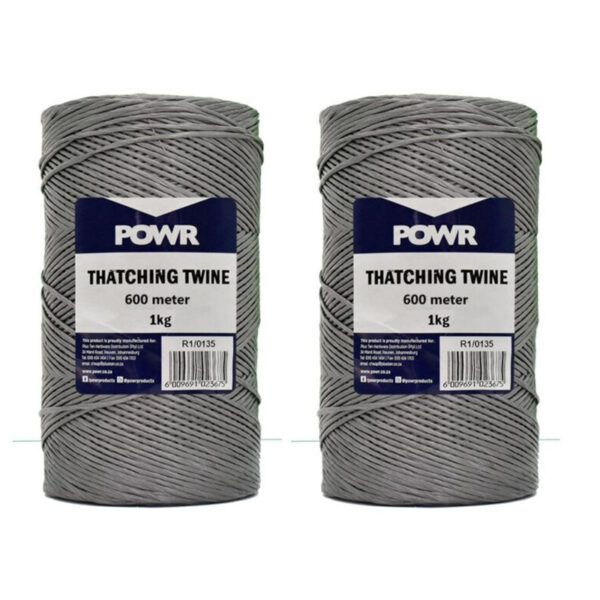 Thatching Twine Polypropylene Dark Grey Medium 1Kg 600m/kg ( 2 Pack )