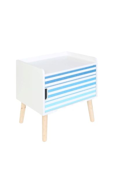 Aqua Stripe Pedestal