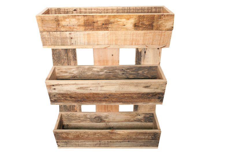 Reclaimed Pallet Wood Wall Planter :Wooden Herb image