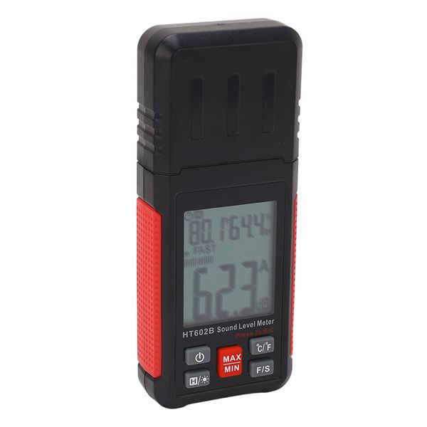 3 in 1 Digital Sound Level Meter Large Backlight LCD for Decibel Testing
