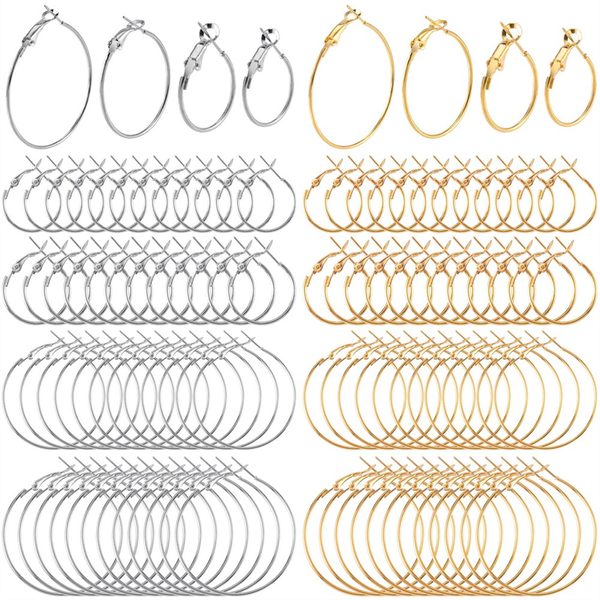 96 Pcs Hoop Earrings Finding for Jewelry Making Diy Earrings