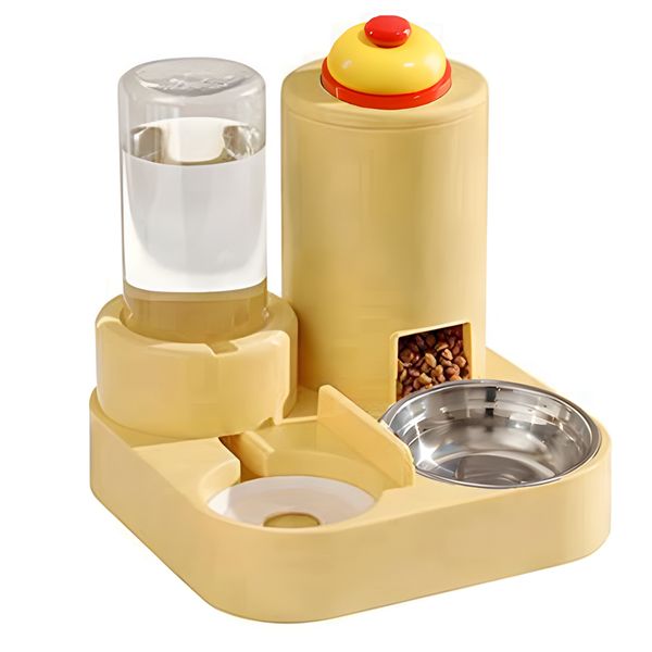 Feeder Automatic-2-in-1 Automatic Pet Feeder &amp; Water Dispenser With bell