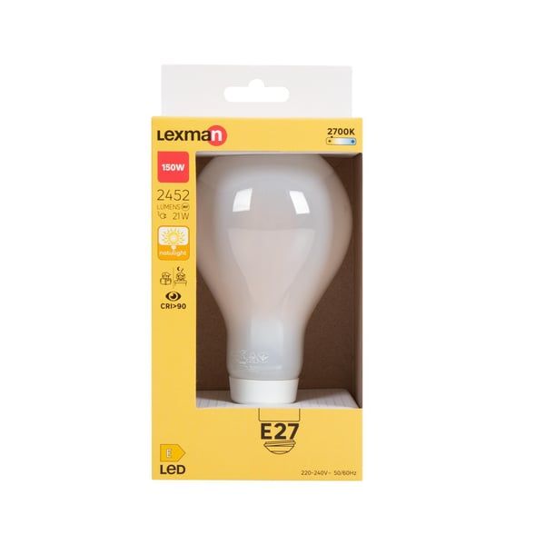 Lexman Blue A80 Milky E27 21w Warm White