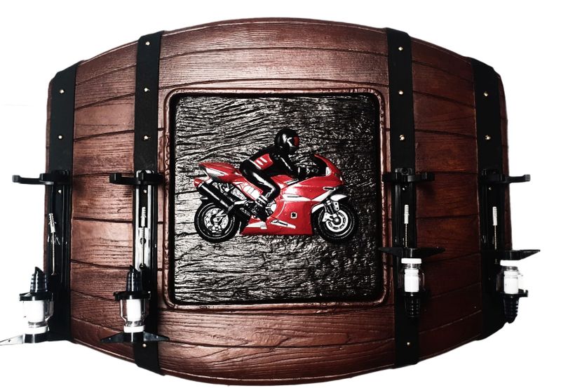 Flat Barrel 4 Optic Liquor Dispenser Super Bike