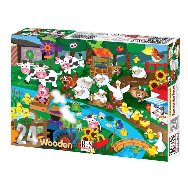 RGS Group Fun on the Farm 24 Piece Wooden Puzzle