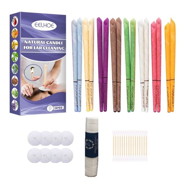 Natural Ingredient Ear Candle Sticks and tube compressed towels
