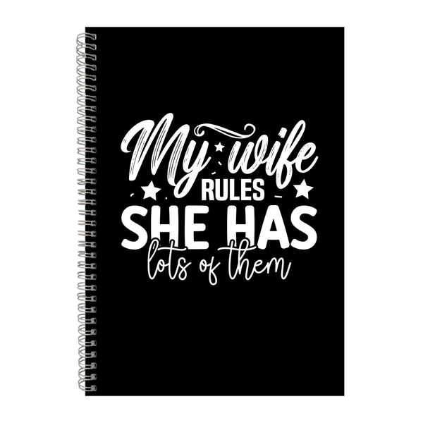 Rules A4 Notebook Pad with Lines Funny Marriage Graphic Birthday Present046