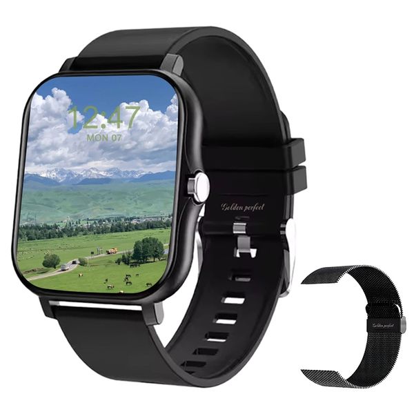 Golden Perfect Men's SmartWatch - Fitness, Heart Rate &amp; Multi-Sport Tracker