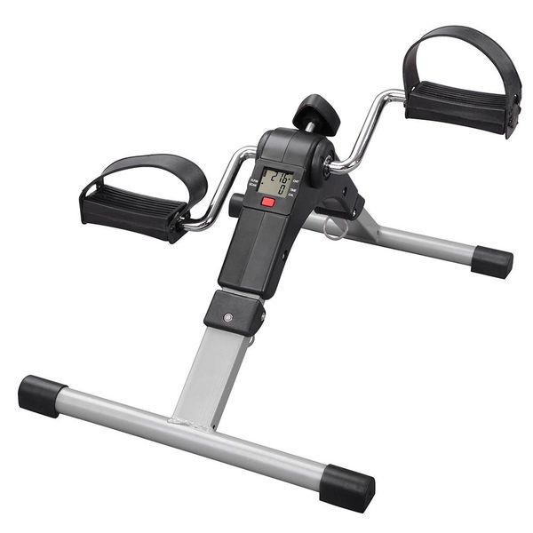 Zoolpro Pedal Exercise Bike with LCD Display Monitor - Black and Silver