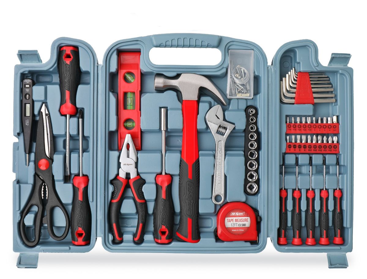 HiSpec 54 Piece Home & Office Tool Kit Set Red Buy Online in South