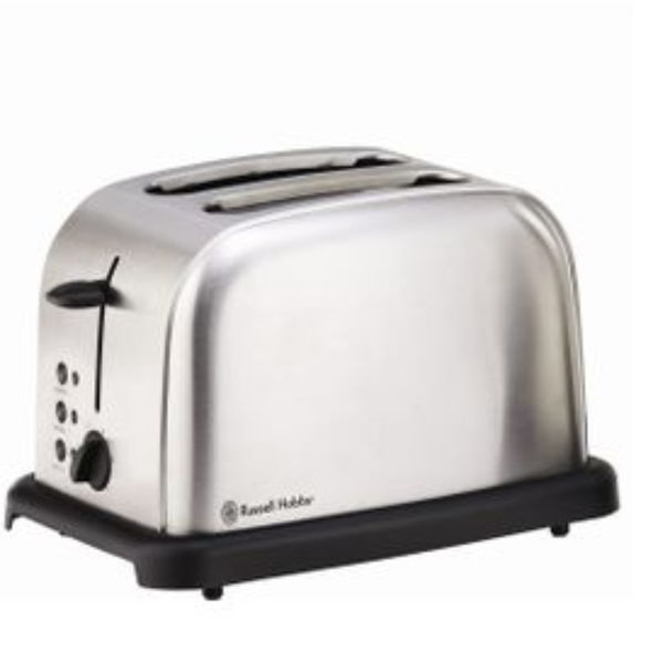Russel Hobbs Stainless Steel Temp Adjustment &amp; Defrost 2 Slice Toaster