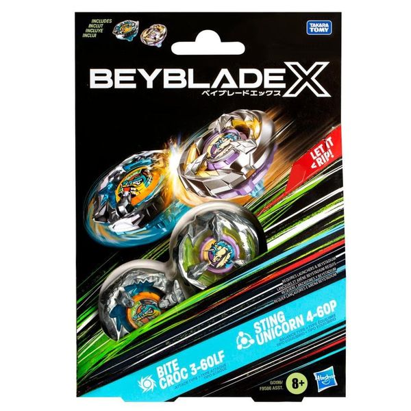 Beyblade X Bite Croc N Sting Unicorn Top Dual Pack