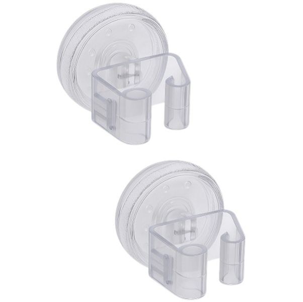 Wall-Mounted Mop Clamp with Adhesive Strips - 2 Pack