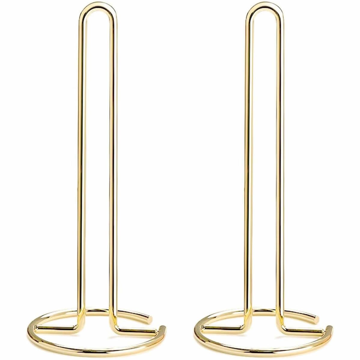 2 Pieces Kitchen Paper Towel Holder, Heavy Duty Gold-Plated Paper Towel