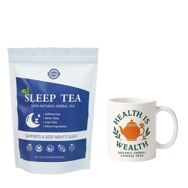 Sleep Aid Tea 100% Natural Herbal Tea Stress Relieving Reduce Anxiety &amp;Mug