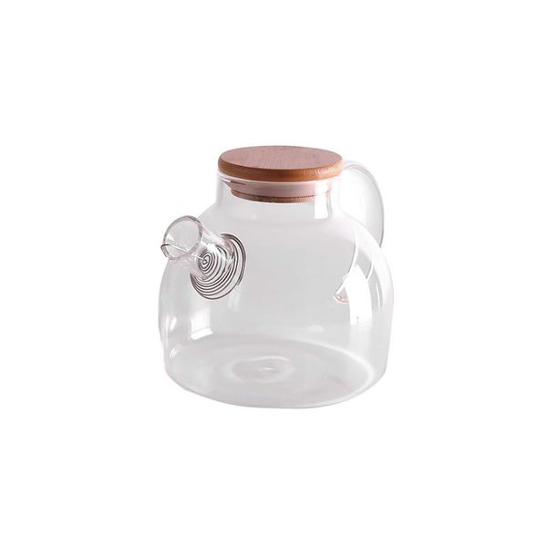 1000ml Glass Water Kettle With Bamboo Lid CR-15