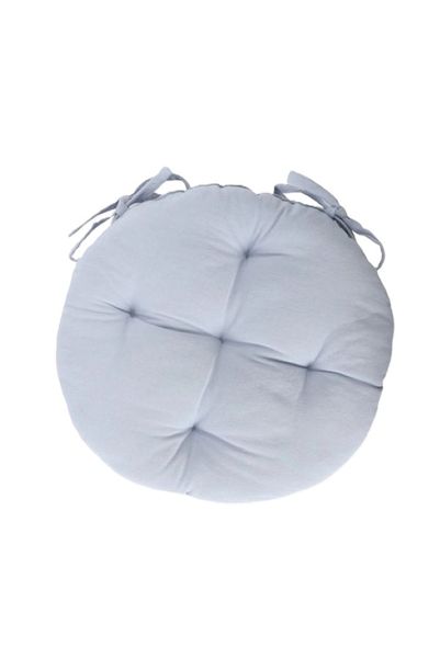 Round Outdoor Chairpad - Plain Blue - 40cm