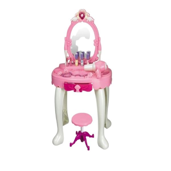 Girls Fashion Electric Dressing Table Musical Princess Mirror playset
