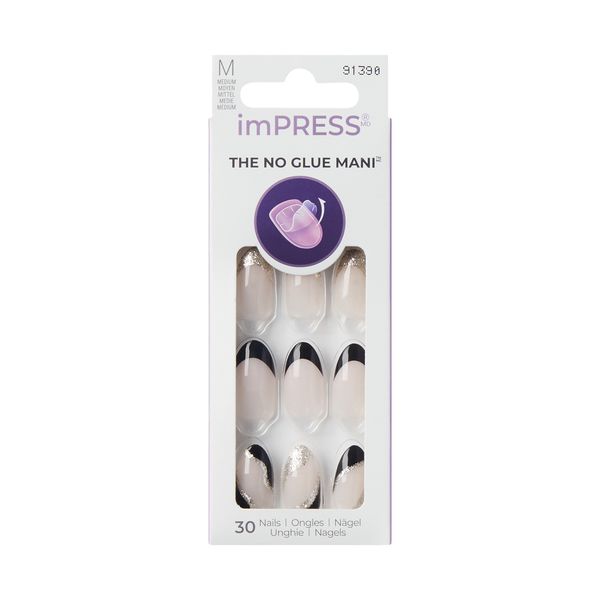 Kiss imPRESS No Glue Mani Press On Artificial French Nails