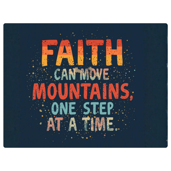 Colourful Faith Move Mountains Printed Mouse Pad