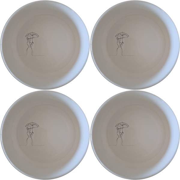 Abstract Victorian Woman Bowl Set of 4 - Range 1