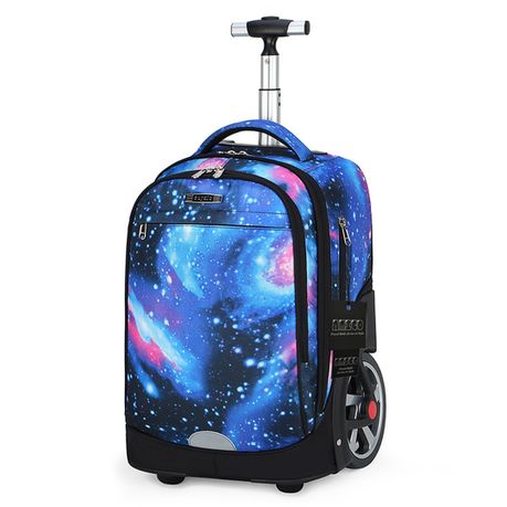 Trolley Backpack Rolling School Bags Water Resistant for Boys Students Image