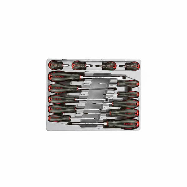 Force 14 Piece Screwdriver Set - Phillips &amp; Flathead Tools for DIY