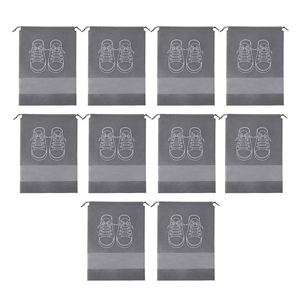 Waterproof, Dustproof, Breathable, Dry, Beam Mouth Storage Shoe Bag - Set of 10