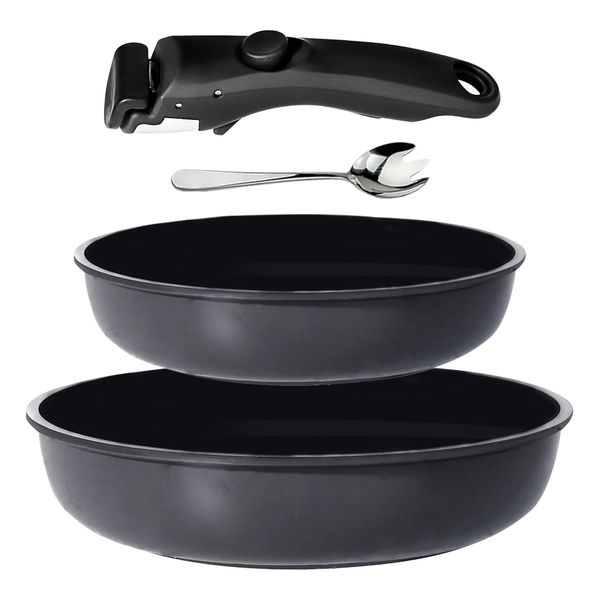 Nonstick Pots and Pans with Removable Handle - Set of 4 Piece