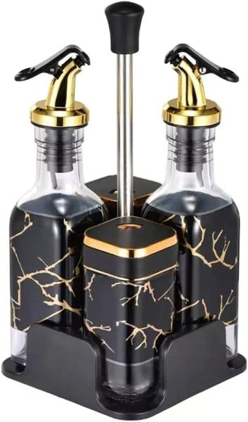 Pepper Sets 4pcs Oil Dispenser Glass Bottle