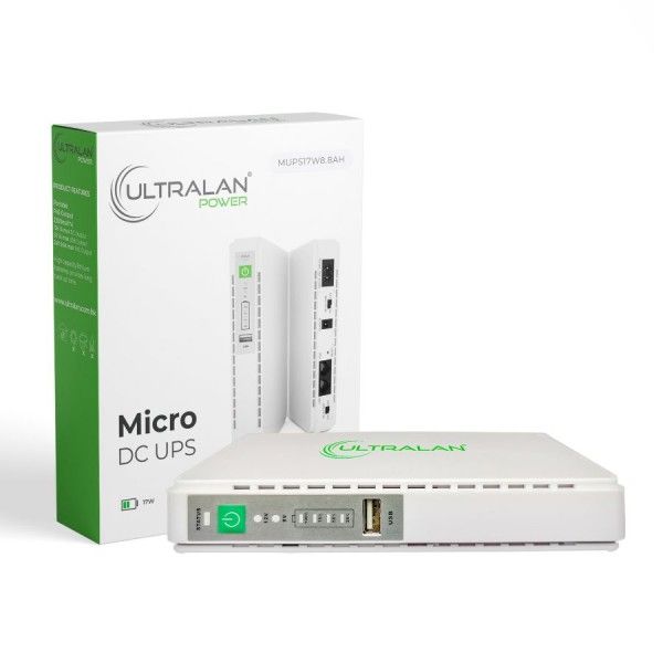 UltraLAN Mini UPS 17W 8.8AH WiFi / Fibre Router Including DC Splitter Cable
