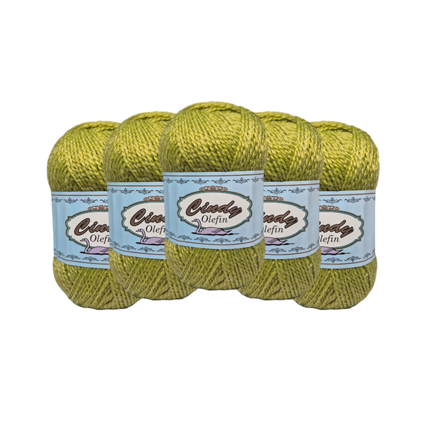 Cindy - Olefin Yarn: Olive - CND06 (Pack of 5 x 100g)
