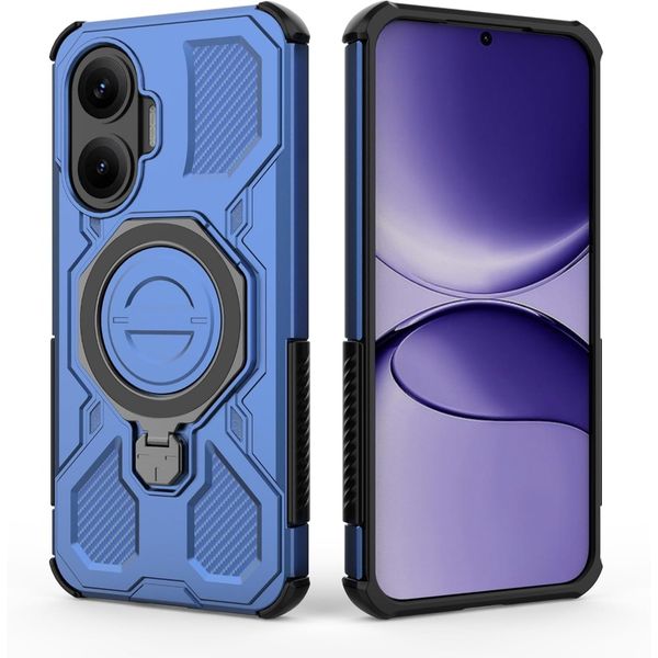 Dark Blue Non-Slip Magnetic Holder Phone Case - Compatible with iPhone 16