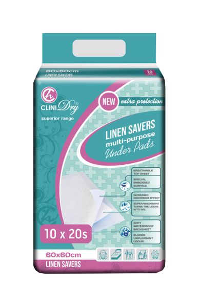CliniHealth Linen Savers 60x60 - 200s