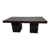 Modern Wooden Coffee Table - Dark Brown