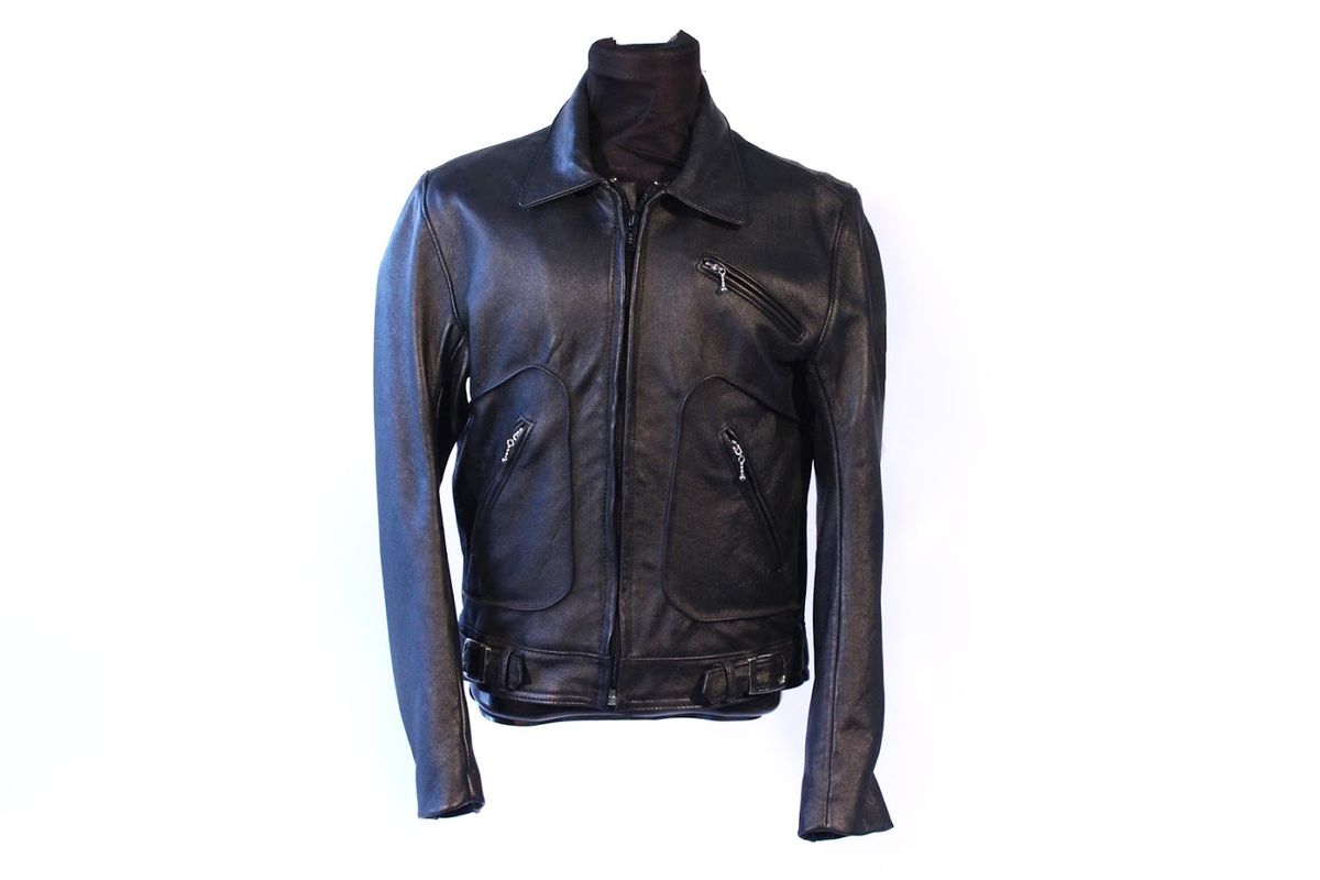 Old School Mens Buffed Black Lummie Leather Jacket | Shop Today. Get it ...