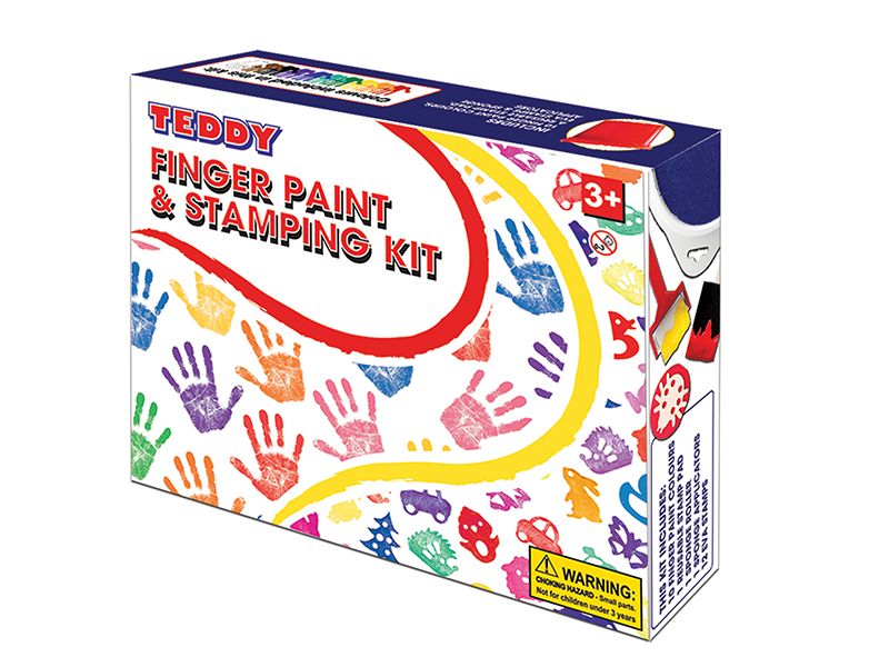 Teddy Finger Paint And Stamping Kit