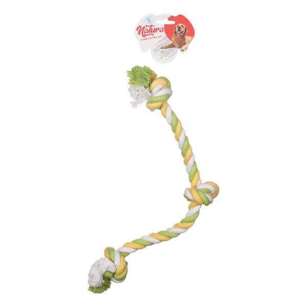 Natura Three Knot Rope Dog Toy