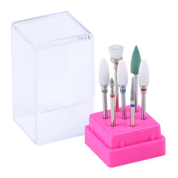 7 Pieces Nail Drill Bits Set, Cuticle Nail Drill Bits Set, Ceramic Nail Drill