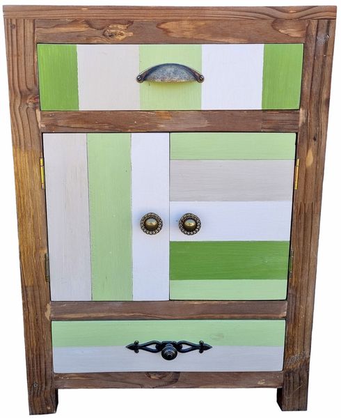 GC Alecea Rustic Bedside/Nightstand Table or Pedestal, Made from Wood