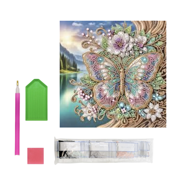 30cm 5D Diamond Painting By Numbers Kit - Butterfly