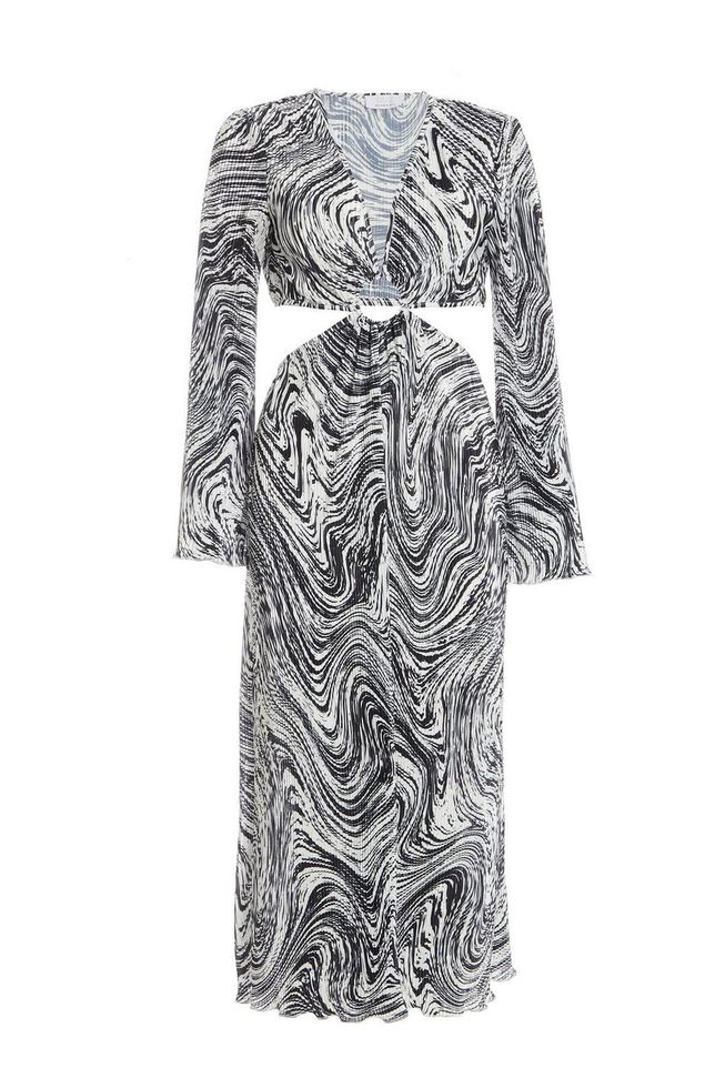 Quiz Ladies Black Plisse Swirl Midaxi Dress | Shop Today. Get it ...